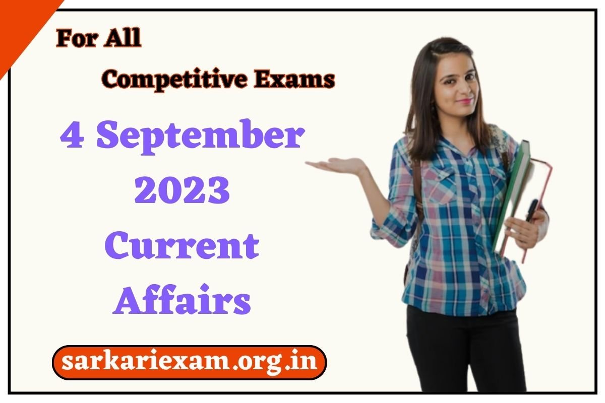 4 September 2023 Daily Current Affairs In Hindi