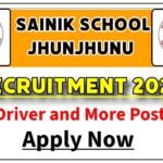 Sainik School Jhunjhunu Recruitment 2024
